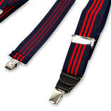 Bretelles à rayures marine et rouge - Thumbnail 3