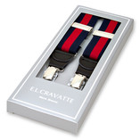 Bretelles à rayures bleu foncé/ rouge - Thumbnail 1