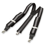 Bretelles à rayures noir et gris - Thumbnail 2