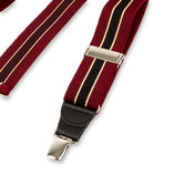 Bretelles à rayures bordeaux/ marron - Thumbnail 2