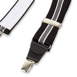 Bretelles  à rayures noir/ gris - Thumbnail 3