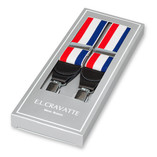 Bretelles à rayures rouge/blanc/bleu - Thumbnail 1