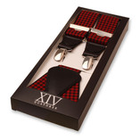 XIV Bretelles Pied-de-poule - Rouge - Thumbnail 1