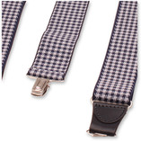 XIV Bretelles Pied-de-poule - Bleu foncé - Thumbnail 4