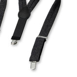 Bretelles Enfant en Laine Noir et Gris - Thumbnail 3