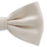 Nœud papillon homme crème - satin de soie - Thumbnail 2