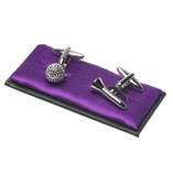 Boutons de manchette Balle de golf et tee - Thumbnail 1