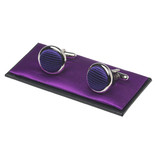 Boutons de manchette homme violet foncé I - Thumbnail 1
