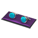 Boutons de manchette homme turquoises - Thumbnail 1