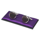 Boutons de manchette homme marron foncé - Thumbnail 1