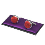 Boutons de manchette homme rouge - Thumbnail 1