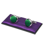 Boutons de manchette homme verts - Thumbnail 1