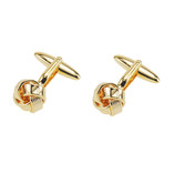 Boutons de manchette Dorés nid ludique - Thumbnail 1