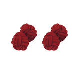Boutons de manchette en tissu Rouge - Thumbnail 1