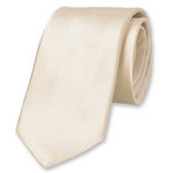 Cravate satin blanc cassé - Thumbnail 1
