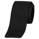 Cravate tricot noire - Thumbnail 1