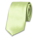 Cravate vert menthe en satin polyester - Thumbnail 1
