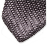 Cravate Tricot Anthracite - Thumbnail 2
