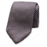Cravate Tricot Anthracite - Thumbnail 1