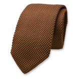 Cravate tricot Cognac - Thumbnail 1