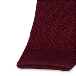 Cravate tricot bordeaux - Thumbnail 2