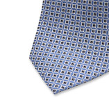 Cravate Bleu Clair - Motif de Cercle - Thumbnail 2