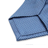 Cravate bleue à motif - Thumbnail 3