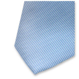 Cravate Bleu Aqua Motif Gris - Thumbnail 2