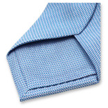 Cravate Bleu Aqua Motif Gris - Thumbnail 3