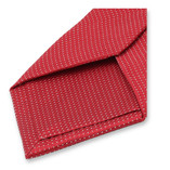 Cravate Rouge À Pois Gris Clair - Thumbnail 3