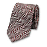 Cravate Carreaux Orange - marron - Thumbnail 1