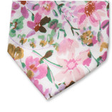 Cravate à fleurs roses - Aquarelle - Thumbnail 2