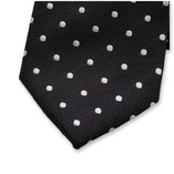 Cravate Noire à Pois Blancs - Thumbnail 2