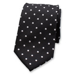 Cravate Noire à Pois Blancs - Thumbnail 1