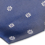Cravate bleu marine à motif floral - Thumbnail 2