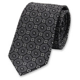 Noir - Motif Cravate Gris - Thumbnail 1