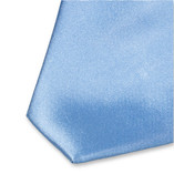 Cravate femme bleue - Satin de soie - Thumbnail 2