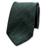 Cravate vert foncé - Soie italienne - Thumbnail 1