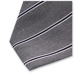 Cravate de luxe gris foncé - Rayures - Thumbnail 2