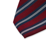 Cravate Rouge Foncé Rayée - Thumbnail 2