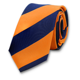 Cravate marine/orange - Thumbnail 1