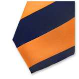 Cravate marine/orange - Thumbnail 2