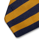 Cravate Ocre jaune/Bleu foncé - Thumbnail 2