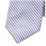 Cravate Seersucker - Bleu foncé - Thumbnail 1