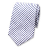 Cravate Seersucker - Bleu foncé - Thumbnail 2