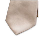 Cravate Champagne - Satin de Soie Italien - Thumbnail 2
