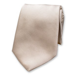 Cravate Champagne - Satin de Soie Italien - Thumbnail 1