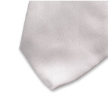 Cravate gris argenté - Satin de soie italien - Thumbnail 2