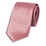 Cravate Vieux Rose en satin polyester - Thumbnail 1