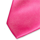 Cravate en polyester rose vif - Thumbnail 2